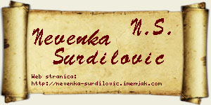 Nevenka Šurdilović vizit kartica